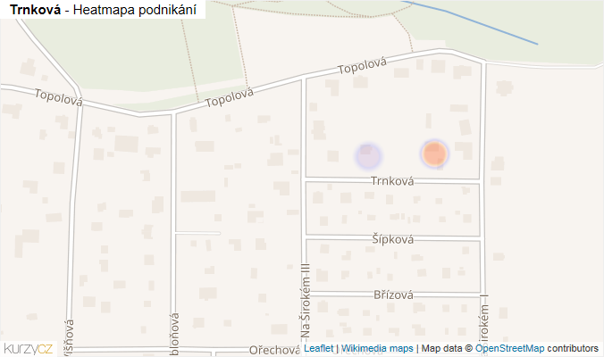 Mapa Trnková - Firmy v ulici.