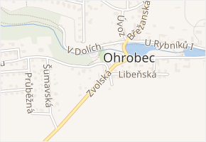 Zvolská v obci Ohrobec - mapa ulice