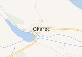 Okarec v obci Okarec - mapa části obce