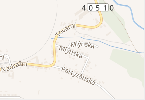 Mlýnská v obci Okříšky - mapa ulice