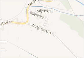 Partyzánská v obci Okříšky - mapa ulice