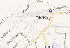 Příční v obci Okříšky - mapa ulice