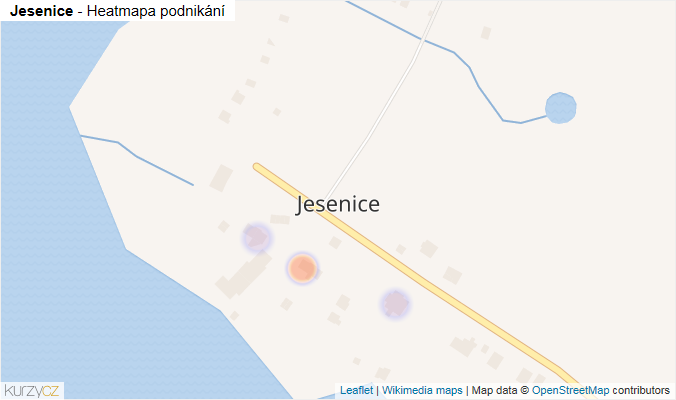 Mapa Jesenice - Firmy v části obce.