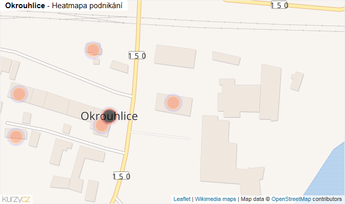 Mapa Okrouhlice - Firmy v obci.