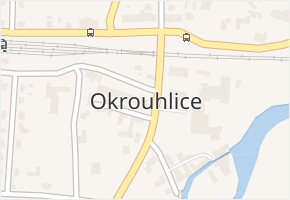 Okrouhlice v obci Okrouhlice - mapa části obce