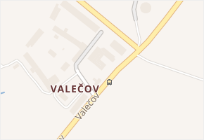 Valečov v obci Okrouhlice - mapa ulice