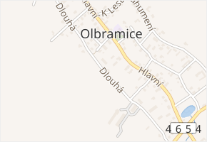 Dlouhá v obci Olbramice - mapa ulice