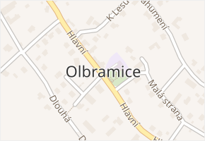 Olbramice v obci Olbramice - mapa části obce