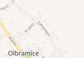 Zahumení v obci Olbramice - mapa ulice