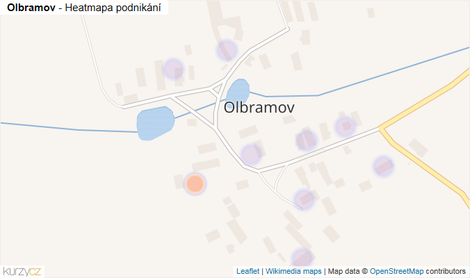 Mapa Olbramov - Firmy v části obce.
