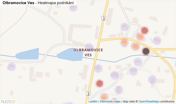 Mapa Olbramovice Ves - Firmy v části obce.