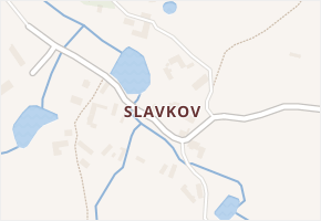 Slavkov v obci Olbramovice - mapa části obce