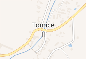 Tomice II v obci Olbramovice - mapa části obce