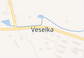 Veselka v obci Olbramovice - mapa části obce