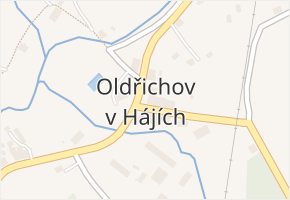 Oldřichov v Hájích v obci Oldřichov v Hájích - mapa části obce