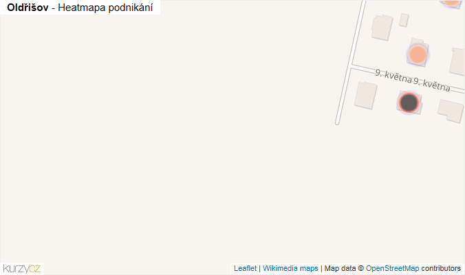 Mapa Oldřišov - Firmy v obci.