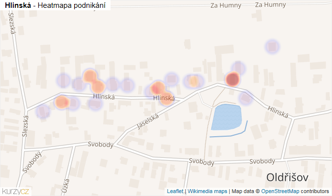 Mapa Hlinská - Firmy v ulici.
