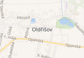 Rudé armády v obci Oldřišov - mapa ulice