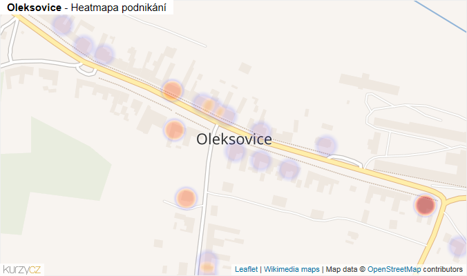 Mapa Oleksovice - Firmy v části obce.