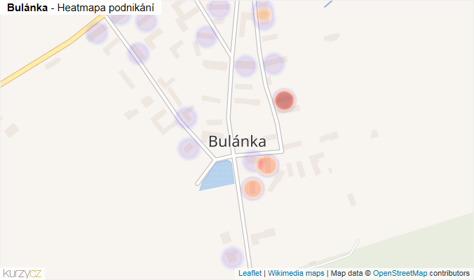 Mapa Bulánka - Firmy v části obce.
