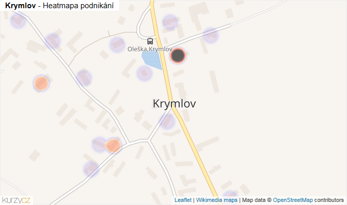 Mapa Krymlov - Firmy v části obce.