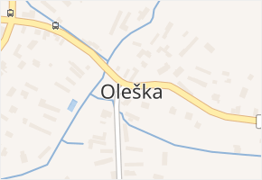 Oleška v obci Oleška - mapa části obce
