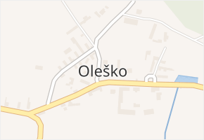 Oleško v obci Oleško - mapa části obce