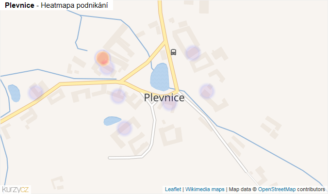 Mapa Plevnice - Firmy v části obce.