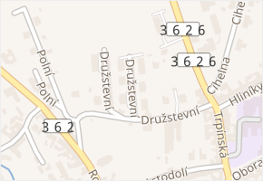 Družstevní v obci Olešnice - mapa ulice