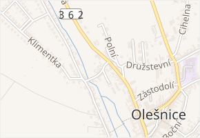 Na Špitále v obci Olešnice - mapa ulice
