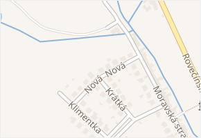 Nová v obci Olešnice - mapa ulice
