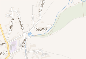 Skalky v obci Olešnice - mapa ulice