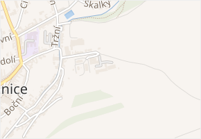 Ústupská v obci Olešnice - mapa ulice
