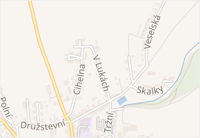 V Lukách v obci Olešnice - mapa ulice
