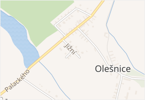 Jižní v obci Olešnice - mapa ulice