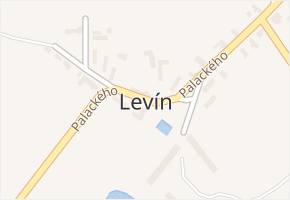 Levín v obci Olešnice - mapa části obce