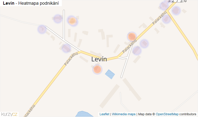 Mapa Levín - Firmy v části obce.