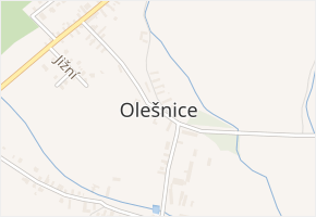 Olešnice v obci Olešnice - mapa části obce