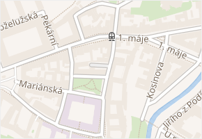 1. máje v obci Olomouc - mapa ulice
