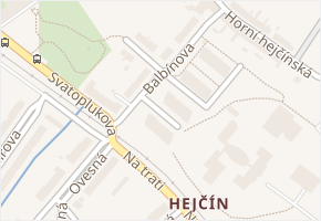 Balbínova v obci Olomouc - mapa ulice