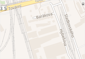 Barákova v obci Olomouc - mapa ulice