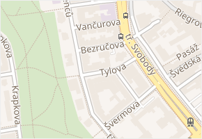 Bezručova v obci Olomouc - mapa ulice
