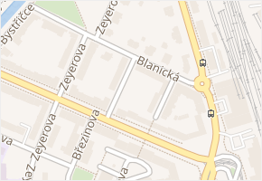 Blanická v obci Olomouc - mapa ulice