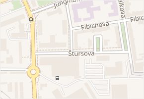 Božetěchova v obci Olomouc - mapa ulice