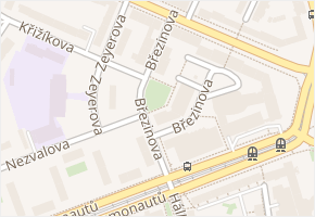 Březinova v obci Olomouc - mapa ulice
