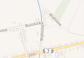 Bryksova v obci Olomouc - mapa ulice