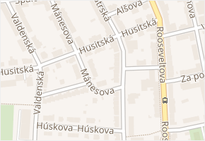 Českobratrská v obci Olomouc - mapa ulice