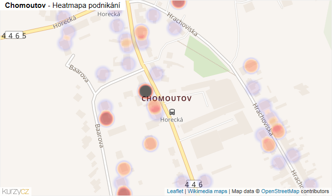 Mapa Chomoutov - Firmy v části obce.