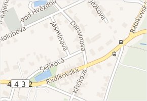 Darwinova v obci Olomouc - mapa ulice