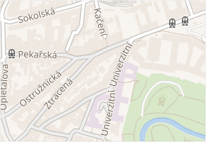 Denisova v obci Olomouc - mapa ulice